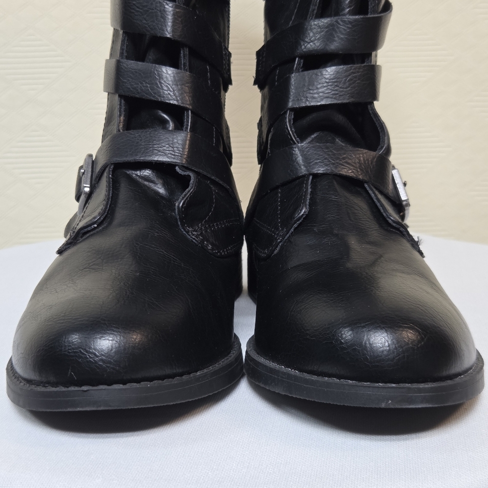 NWOT Torrid Mid Shaft Buckle Bootie - Faux Leather Black (WW) Size-8WW - Picture 5 of 13